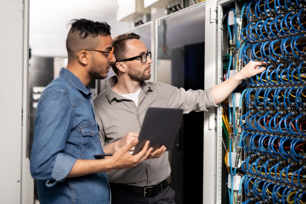 managed it support services professionals working in server room